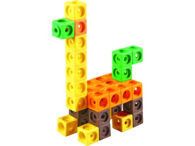 Learning Resources MathLink Cubes Big Builders, Assorted Colors, 200 Pieces/Set (LER 9291)