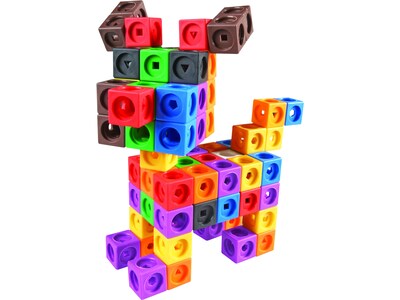 Learning Resources MathLink Cubes Big Builders, Assorted Colors, 200 Pieces/Set (LER 9291)