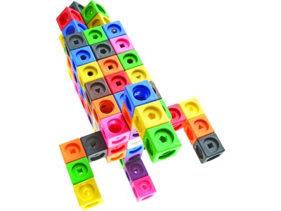 Learning Resources MathLink Cubes Big Builders, Assorted Colors, 200 Pieces/Set (LER 9291)