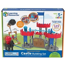 Learning Resources Engineering & Design Castle Building Set, Assorted Colors, 123 Pieces/Set (LER287