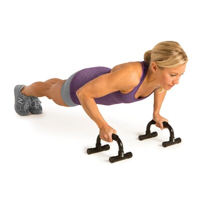 Gofit Black Push-up Bars, Black, 2/Pair (GF-PUB)