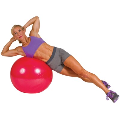 Gofit Red Exercise Ball With Pump, 21.6" (GF-55BALL)