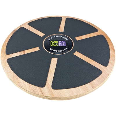 Gofit Black Adjustable Wobble Board, 15 (GF-RWBBA)