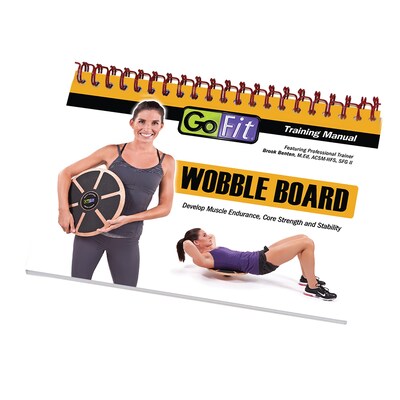 Gofit Black Adjustable Wobble Board, 15" (GF-RWBBA)