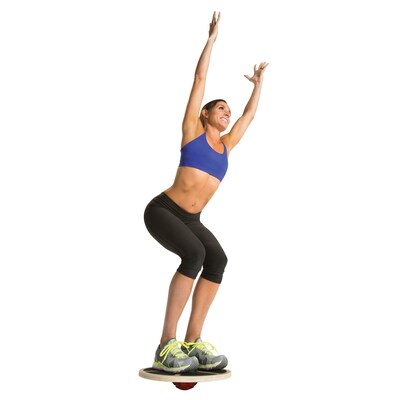 Gofit Black Adjustable Wobble Board, 15" (GF-RWBBA)