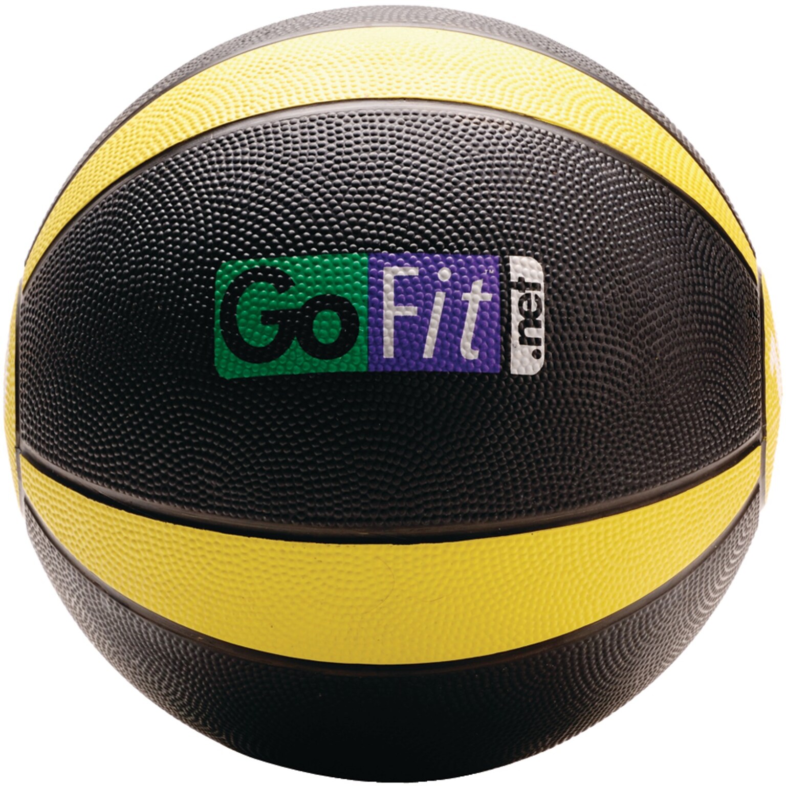 Gofit Medicine Ball, Black/Yellow (GF-MB10)