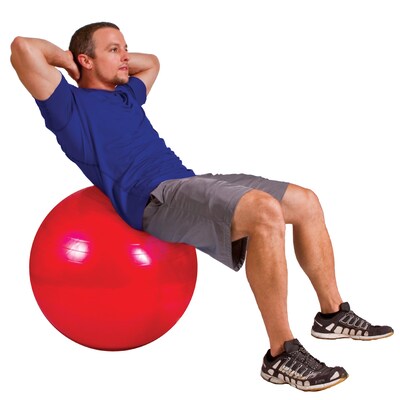 Gofit Red Exercise Ball With Pump, 21.6" (GF-55BALL)