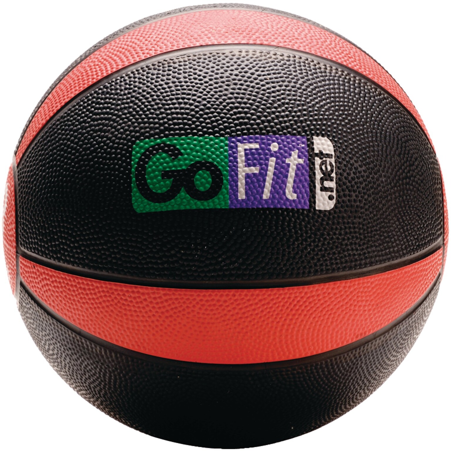Gofit Medicine Ball, Black/Red (GF-MB8)