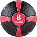 Gofit Black/Red Medicine Ball, 8 lbs. (GF-MB8)