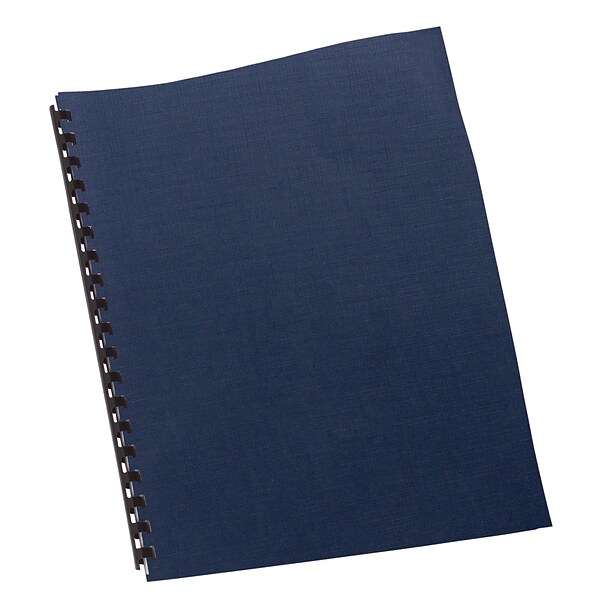 GBC Linen Weave Presentation Covers, Letter Size, Navy, 200/Pack (9742450)