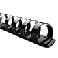GBC CombBind 1 1/2" Plastic Binding Spine Comb, 330 Sheet Capacity, Black, 100/Box (4200010)