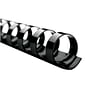 GBC CombBind 3/8" Plastic Binding Spine Comb, 55 Sheet Capacity, Black, 100/Box (4000044)