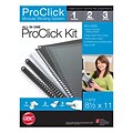 GBC® ProClick® The Do-It-Yourself Presentation Kit®, 5/16, Clear Front, Black Back/Spine