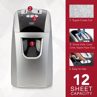 GBC EX12-05 12-Sheet Cross Cut Personal Shredder (1757390)