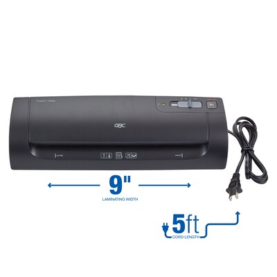 Swingline Fusion 1000L Thermal Laminator, 9" Width, Black (1703072)