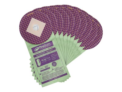 ProTeam Vacuum Filters, Green, 10/Pack (100291)
