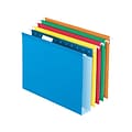 Pendaflex Reinforced Recycled Hanging File Folders, 1/5 Cut, Legal Size, Assorted Colors, 25/Box (PF