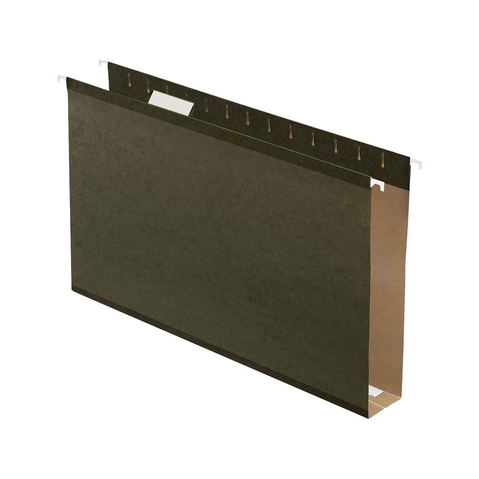 Pendaflex Reinforced Recycled Hanging File Folder, 1/5 Cut, Legal Size, Standard Green, 25/Box (PFX 5143x2)
