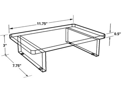 Azar Deluxe Riser Display Monitor Stand, Clear (515363)