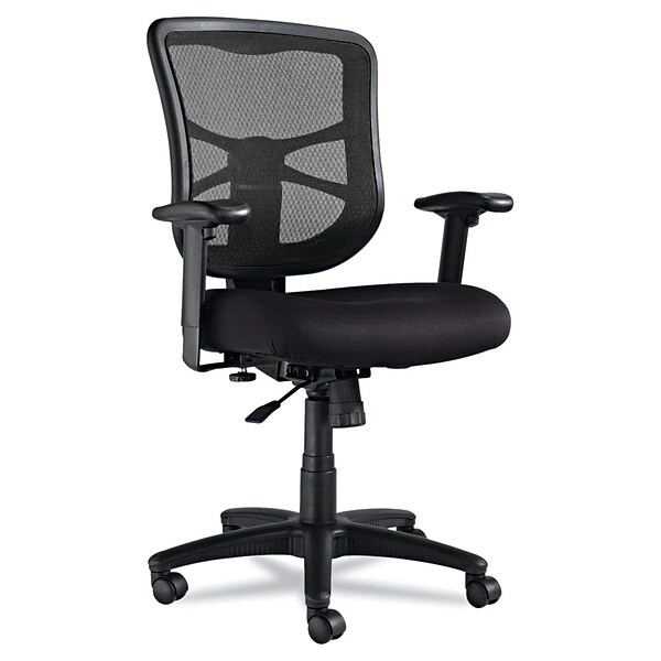 Alera Elusion Series Mesh Back Fabric Computer and Desk Chair, Black (ALEEL41ME10B)