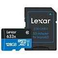 Lexar High-Performance 633x 128GB microSDXC Memory Card with Adapter, Class 10, UHS-I (LSDMI128BBNL6