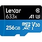 Lexar High-Performance 633x 256GB microSDXC Memory Card with Adapter, Class 10, UHS-I (LSDMI256BBNL633)
