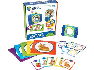 Learning Resources See & Snap Picture Hunt, Assorted Colors, 46 Pieces/Set (LER3062)