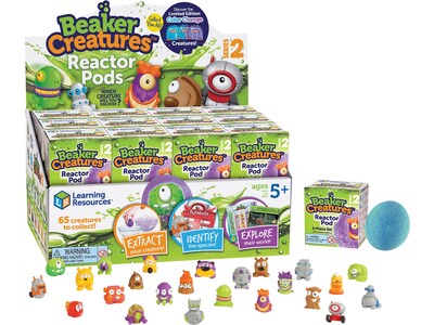 Learning Resources Beaker Creatures Series 2, Assorted Colors, 24/Pack (LER 3820)