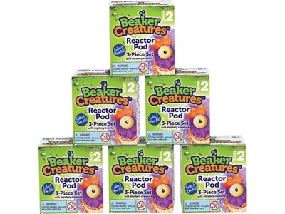 Learning Resources Beaker Creatures Series 2, Assorted Colors, 6/Pack (LER 3825)