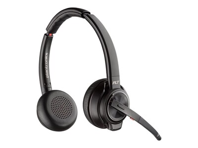 Poly Savi S8220 Spare Wireless Noise Canceling Stereo Headset, Over-the-Head, Black (85T31AA#ABA)