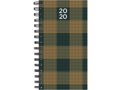 2020 TF Publishing 3.5 x 6.5 Planner, Plaid, Multicolor (20-7765)