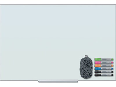 U Brands Glass Dry-Erase Whiteboard, 4 x 3 (3977U00-01)