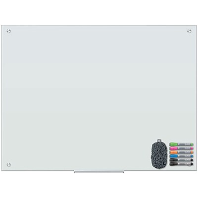 U Brands Glass Dry-Erase Whiteboard, 4 x 3 (3972U00-01)
