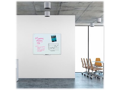 U Brands Glass Dry-Erase Whiteboard, 4 x 3 (3972U00-01)