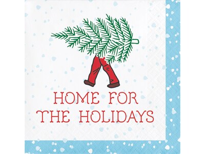 Creative Converting Home for the Holidays Christmas Beverage Napkins, Multicolor, 48/Pack (338973)