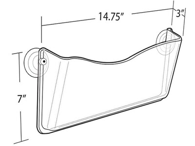 Azar 1-Pocket Poly Letter/Legal Size Wall File, Clear, 4/Box (250055)