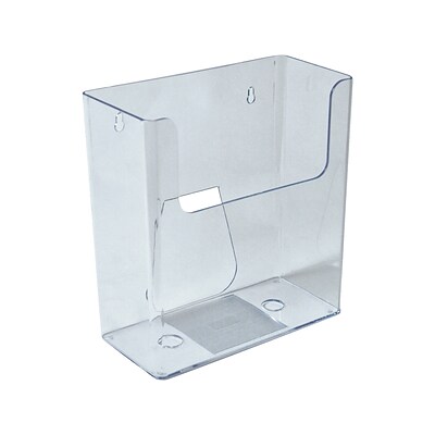 Azar 1-Pocket Poly Letter/Legal Size Magazine Wall File, Clear, 4/Box (252415)