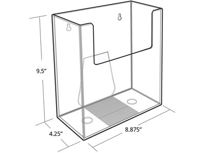 Azar 1-Pocket Poly Letter/Legal Size Magazine Wall File, Clear, 4-Pack (252415)