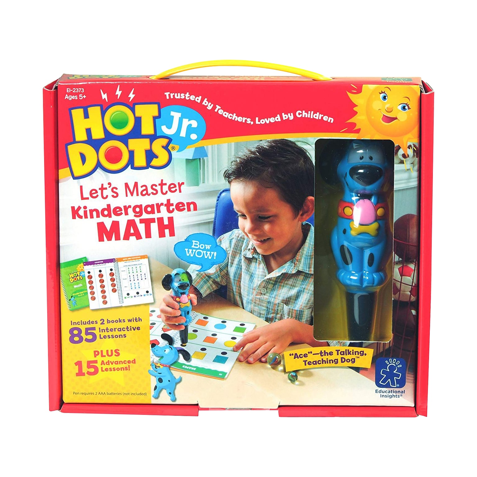 Educational Insights Hot Dots Jr. Lets Master Kindergarten Math Set, 5-6 Ages (EI-2373)