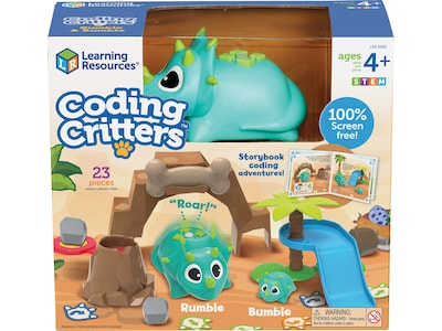 Learning Resources Coding Critters Rumble & Bumble, Assorted Colors, 23 Pieces/Set (LER3082)