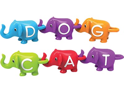 Learning Resources Snap-n-Learn ABC Elephants, Assorted Colors, 26 Pieces/Set (LER 6710)