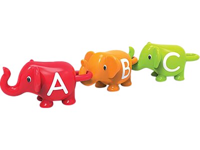 Learning Resources Snap-n-Learn ABC Elephants, Assorted Colors, 26 Pieces/Set (LER 6710)