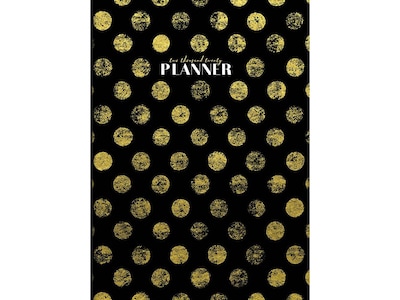 2020 TF Publishing 7.5 x 10.25 Planner, Golden Dots, Black (20-4224)