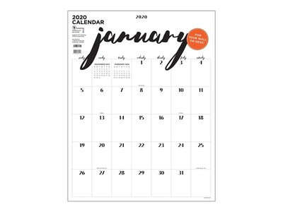 2020 Tf Publishing 22 X 17 Desk Or Wall Calendar Handwritten