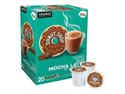 The Original Donut Shop One Step Mocha Latte Coffee Keurig® K-Cup® Pods, Light Roast, 20/Box (381793