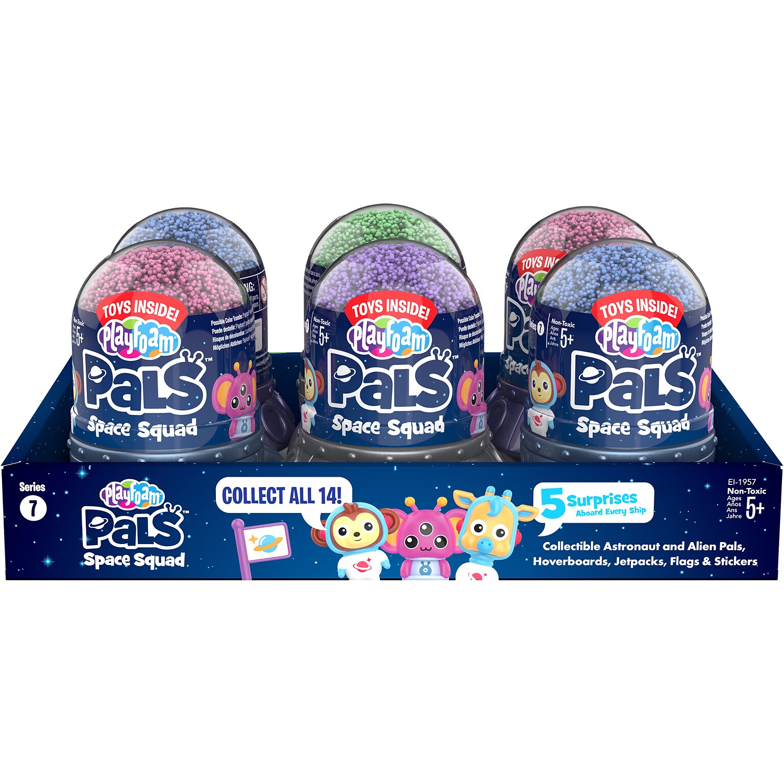 Playfoam Series 7 Pals Space Squad, Multicolor, 6/Pack (EI-1957)