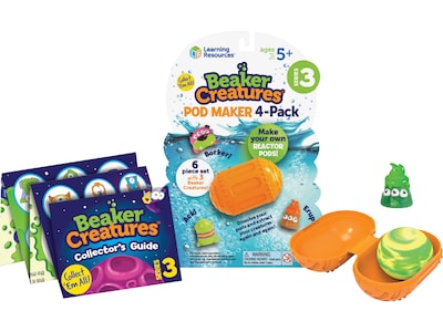 Learning Resources Series 3 Beaker Creatures Pod Maker, Multicolor, 4/Pack (LER 3829)