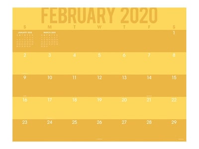 2020 TF Publishing 17 x 22 Desk Calendar, Color Stripes Large, Multicolor (20-8048)