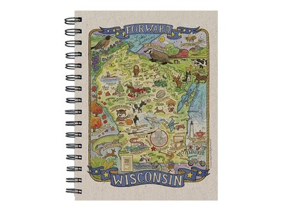 TF Publishing Wisconsin State Map Soft Journal, 7 x 9, Multicolor (99-WISC1)