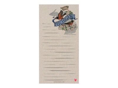 TF Publishing Michigan Memo Pad, 4 x 8, Multicolor, 26 Sheets/Pad, 1 Pad/Pack (99-MICHMP)